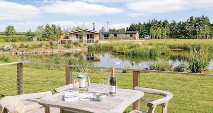 A stunning luxury lodge, perfect for a couples retreat or family break.