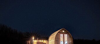 A quirky pod with one double and shower room.