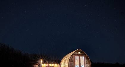 A quirky pod with one double and shower room.