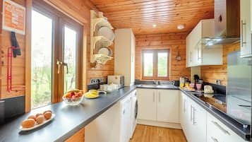 Fridge, oven, stovetop, dishwasher