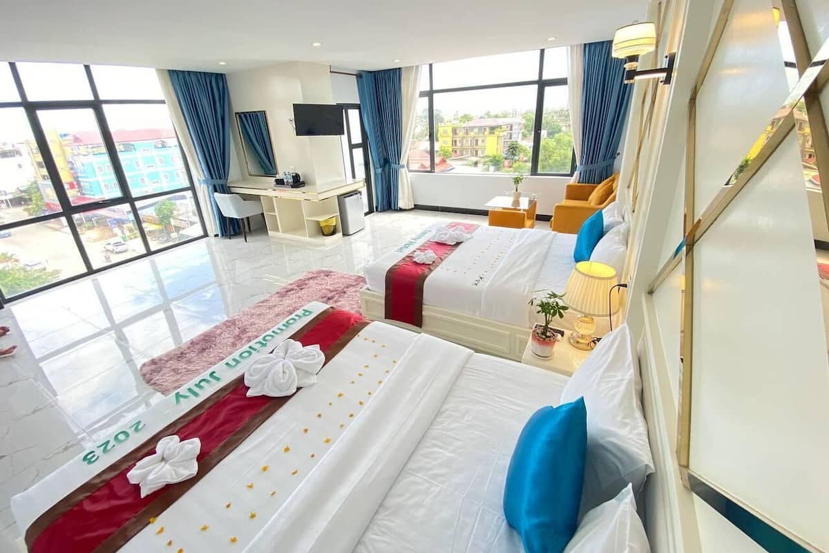 1 habitación, ropa de cama hipoalergénica y colchones con pillow-top