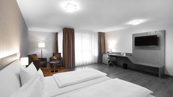 Business-værelse (Comfort) | 1 soveværelse, allergivenligt sengetøj, individuelt design, skrivebord