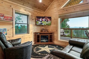 Smart TV, lareira, pebolim