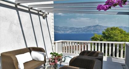 Dalmatian villa with a pool and breathtaking ocean views