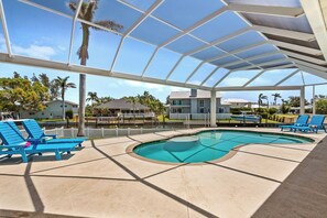 A heated pool