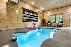 Indoor pool, a heated pool
