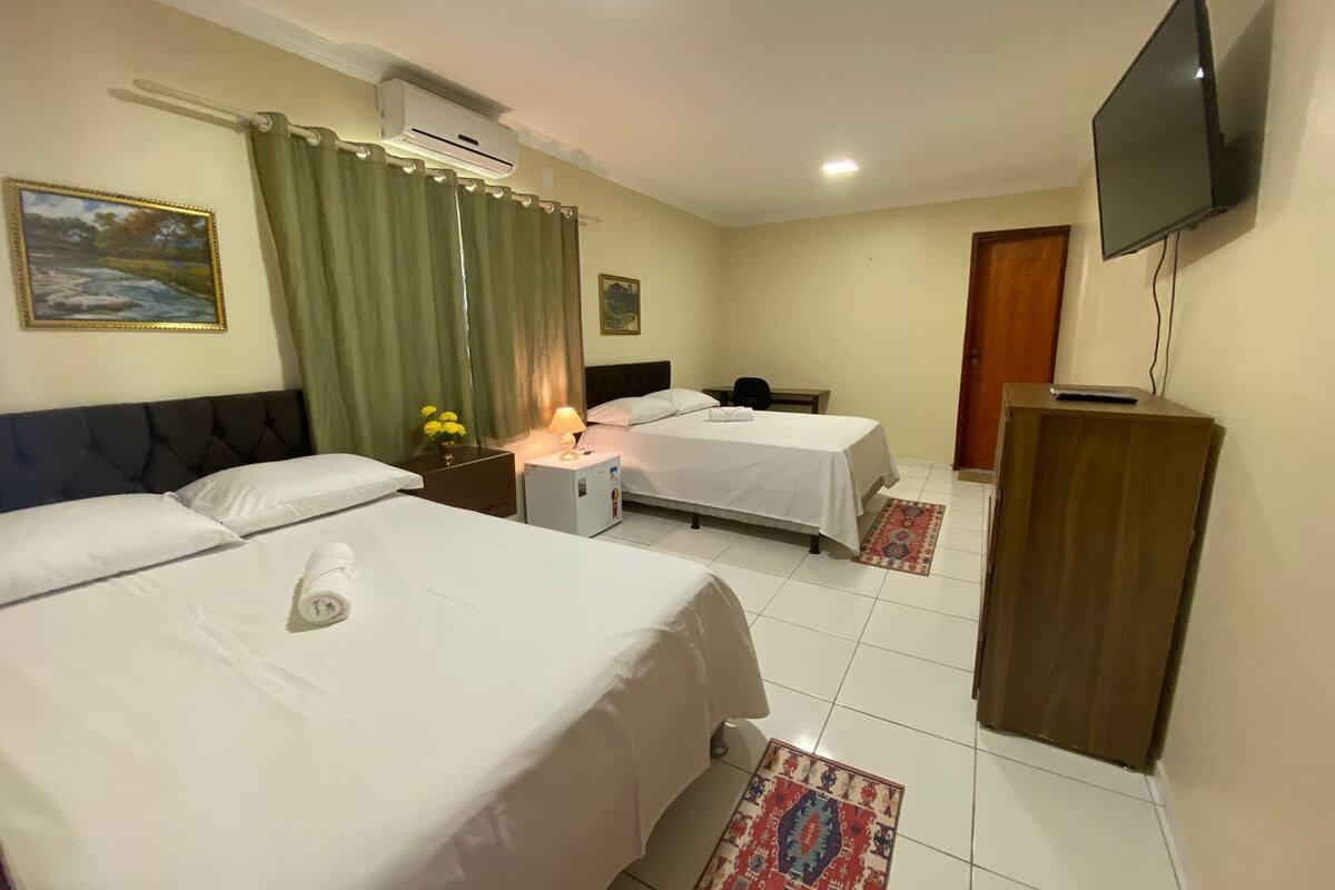 Blackout curtains, free WiFi, bed sheets