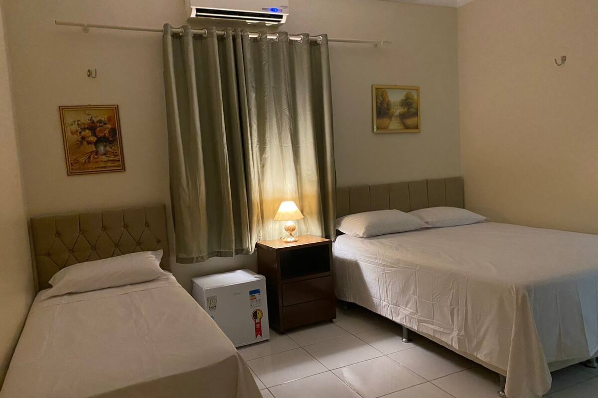 Blackout curtains, free WiFi, bed sheets