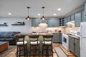 Fridge, microwave, oven, stovetop - Pet-Friendly 2 Bedroom Unit Near Kettle Moraine, UWW Campus, and Starin Park! (Whitewater)