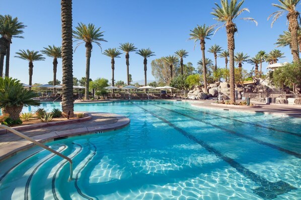 Outdoor pool, a heated pool