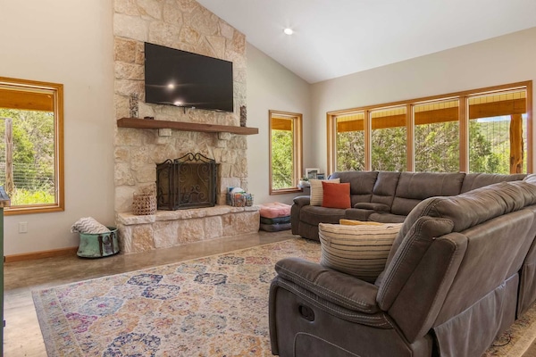 A Roku-ready TV is the focal point of the living area, so you can enjoy your favorite streaming entertainment!