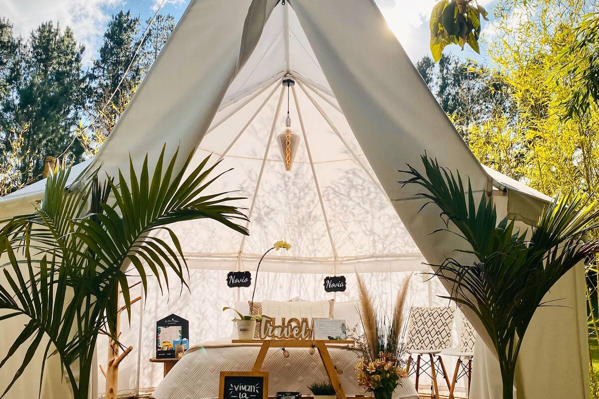 Premium Tent | 1 bedroom, premium bedding, down duvets, individually decorated