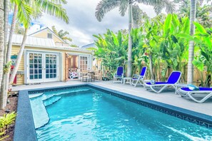 A heated pool