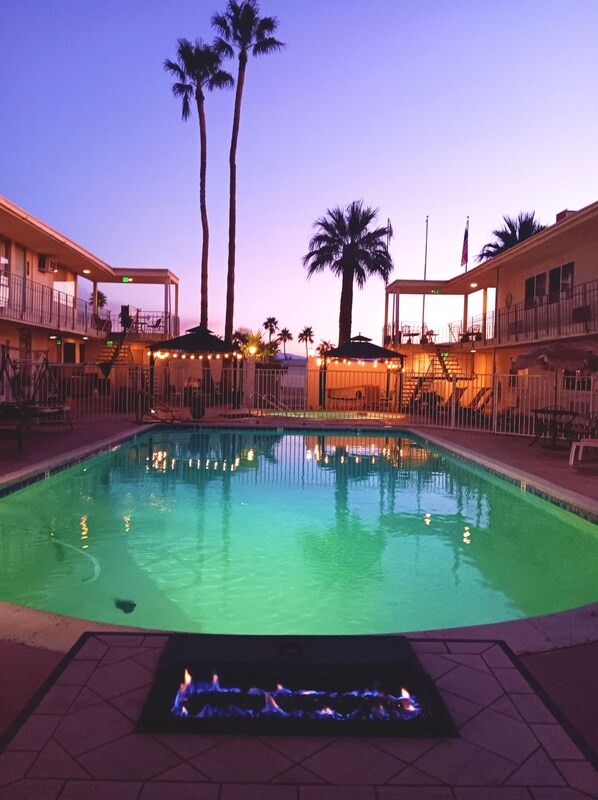 A heated pool
