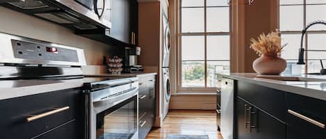 Microwave, oven, stovetop, dishwasher