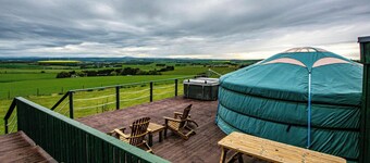 Orange Yurt with Hot Tub- Sleeps 4, Parking & Pets