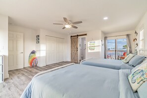 2 bedrooms, desk, WiFi, bed sheets