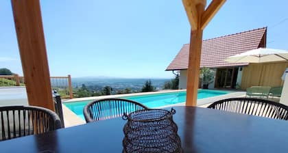 Villa 'Ferienhaus Deutschlandsberg Herk' with Pool, 2 Terraces & Wi-Fi