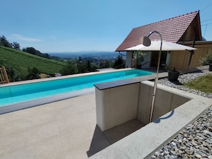 Pool - Villa 'Ferienhaus Deutschlandsberg Herk' with Pool, 2 Terraces & Wi-Fi (Deutschlandsberg)