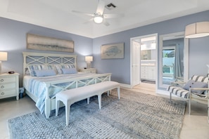 3 bedrooms, desk, iron/ironing board, travel crib