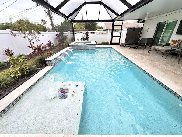 A heated pool
