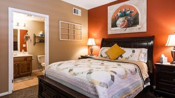 2 bedrooms, desk, iron/ironing board, travel crib