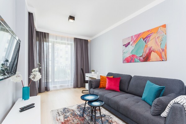 公寓, 1 間臥室, 露台 | 客廳