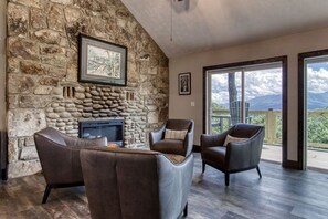 Smart TV, fireplace, video games