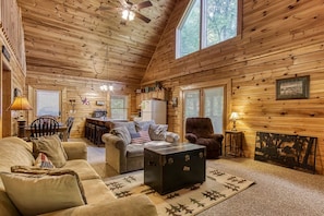 Smart TV, fireplace, video games