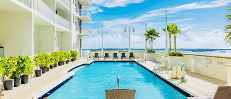 A heated pool