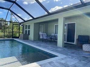 A heated pool