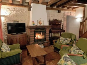 Televisión, chimenea y tenis de mesa 