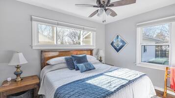 2 bedrooms, iron/ironing board, travel crib, free WiFi