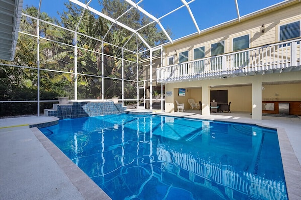 A heated pool