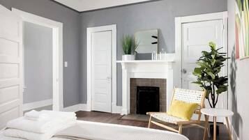 2 bedrooms, desk, iron/ironing board, WiFi