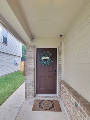 Exterior detail - Modern unique 3 bedroom home with indoor fireplace, updated to today standards. (Houston)
