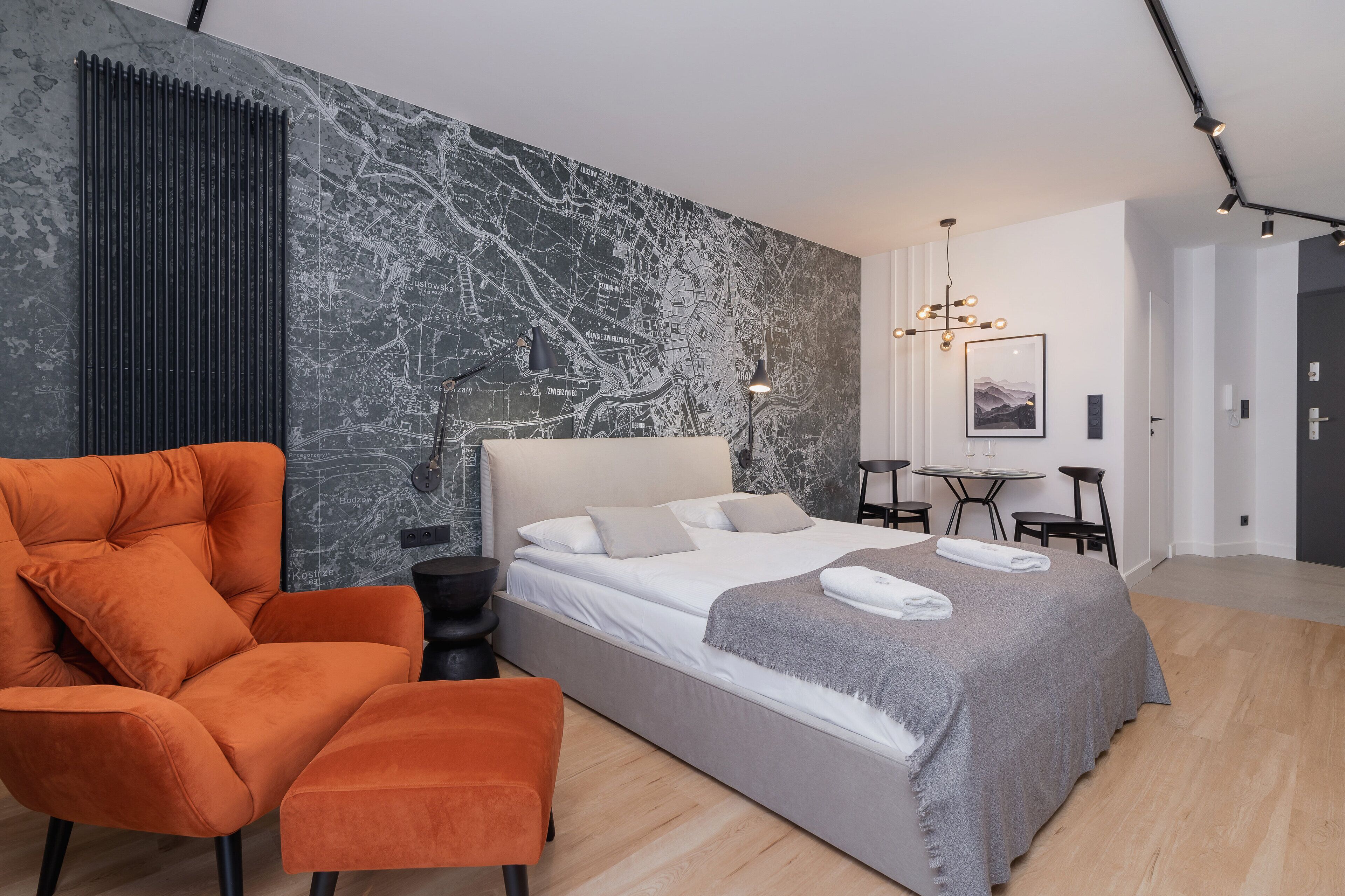 Estúdio, sacada | Roupa de cama