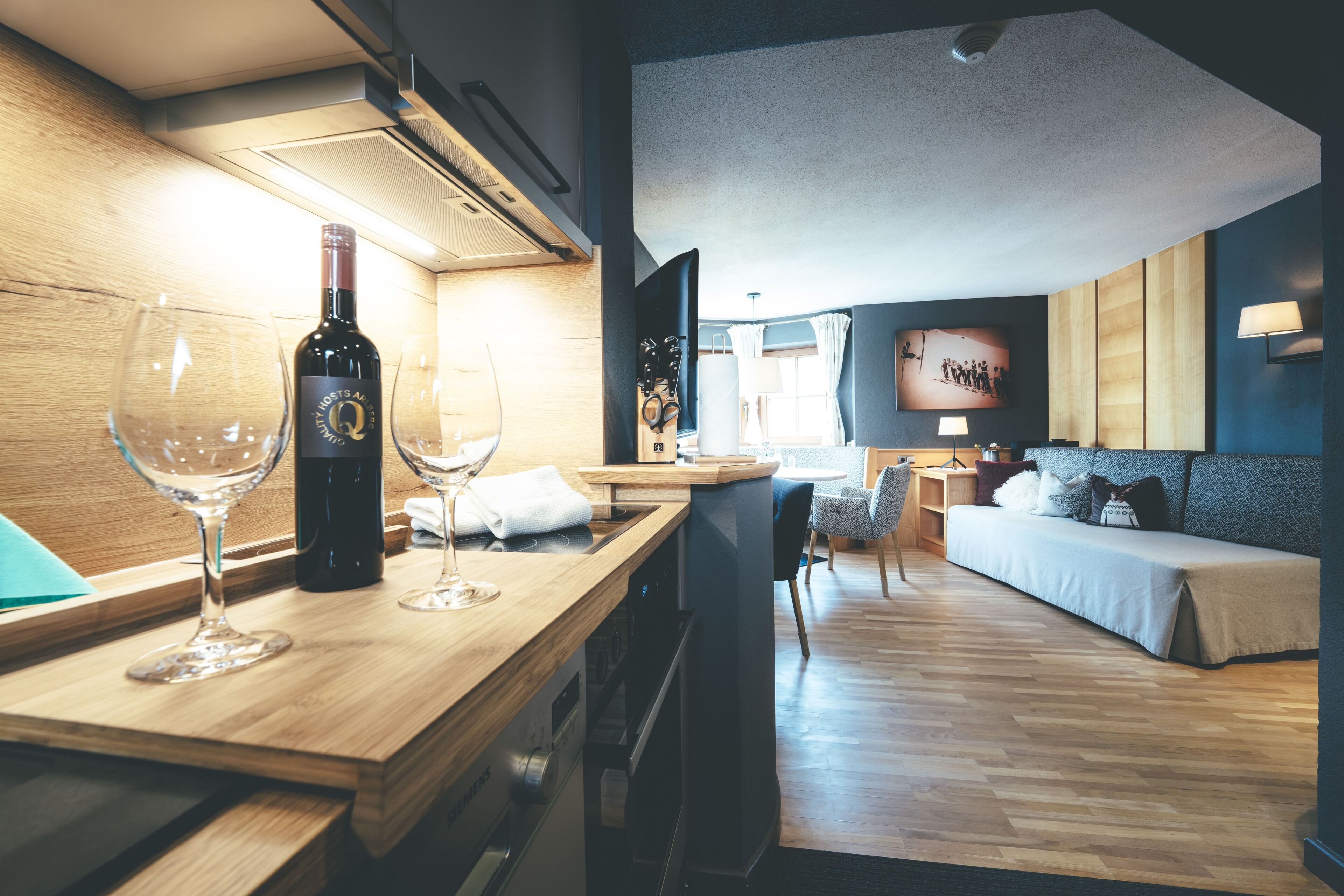 Familienapartment (Alpenrose) | Eigene Küche | Espressomaschine, Wasserkocher, Hochstuhl