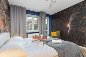 1 غرفة نوم وأسرّة أطفال/رضّع وملاءات أسرّة