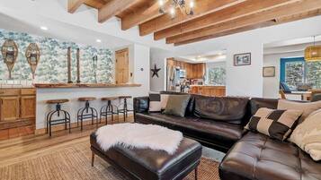 TV, fireplace, video games, offices