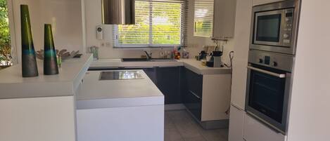 Microwave, oven, stovetop, dishwasher