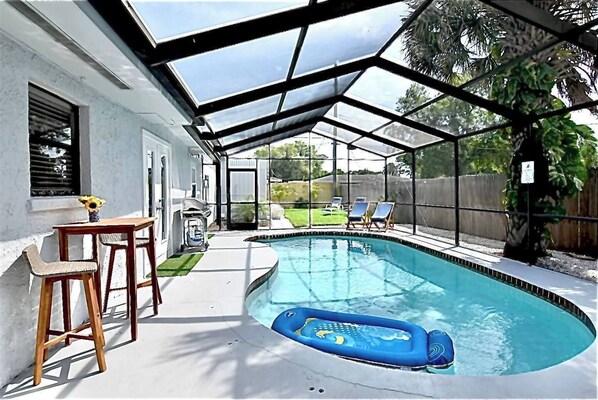 A heated pool