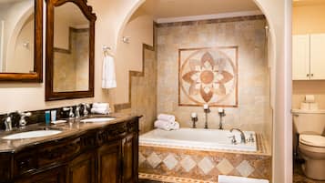 Combined shower/tub, jetted tub