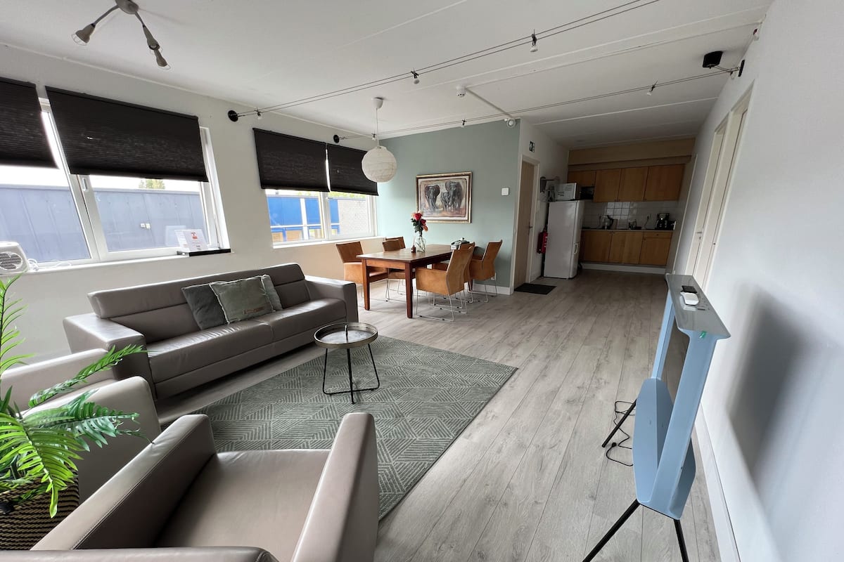 Standard Apartment | Living area | 41-inch flat-screen TV with digital channels, TV, Netflix