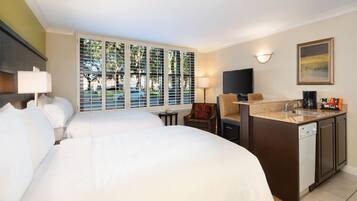 Laptop workspace, free internet, bed sheets