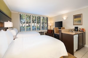 Laptop workspace, free internet, bed sheets