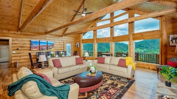 TV connectée, cheminée, jeux vidéo, lecteur de DVD