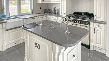 Fridge, oven, stovetop, dishwasher