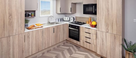 Fridge, oven, stovetop, toaster