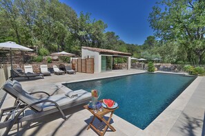2 outdoor pools, pool umbrellas, sun loungers - Château de Taradel (Taradeau)